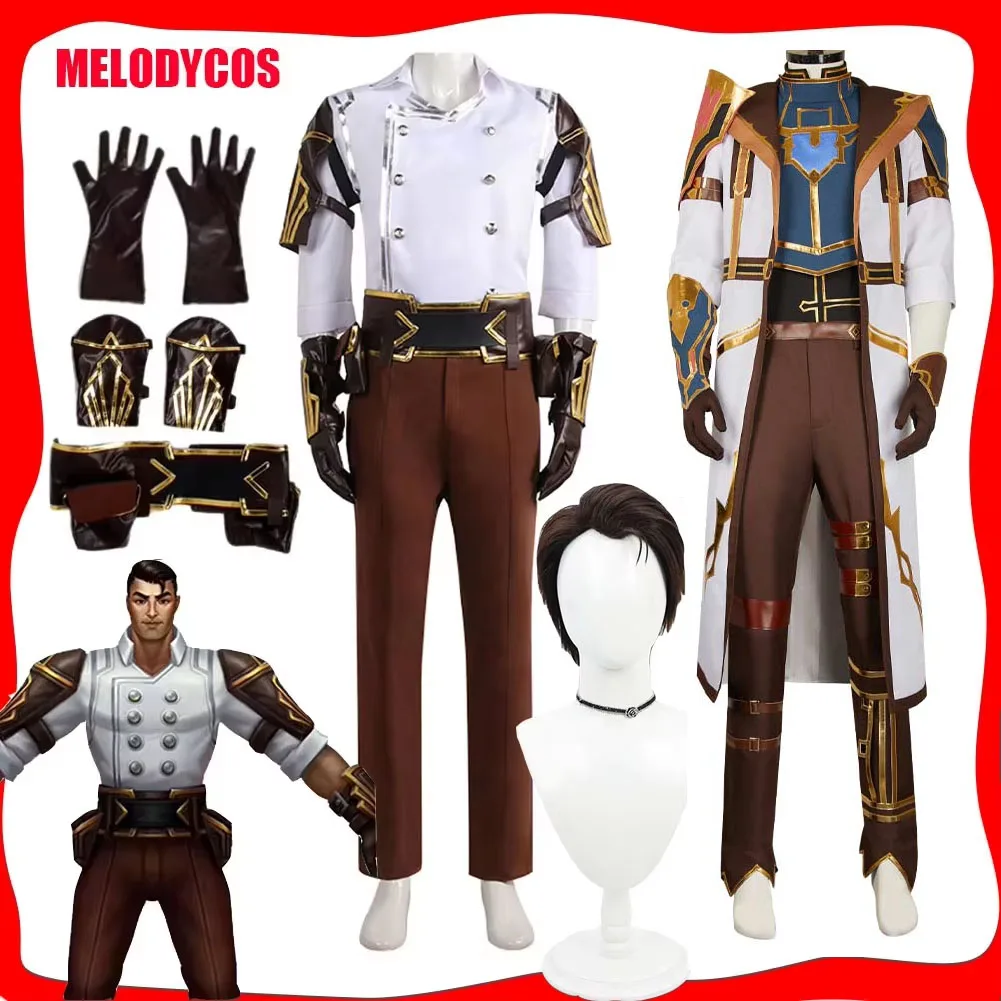 Arcane Jayce Cosplay Gloves Clothing Disguise Game LOL TV 2 Costume Men Roleplay Outfits Adult Fancy Dress Up Clothes Halloween