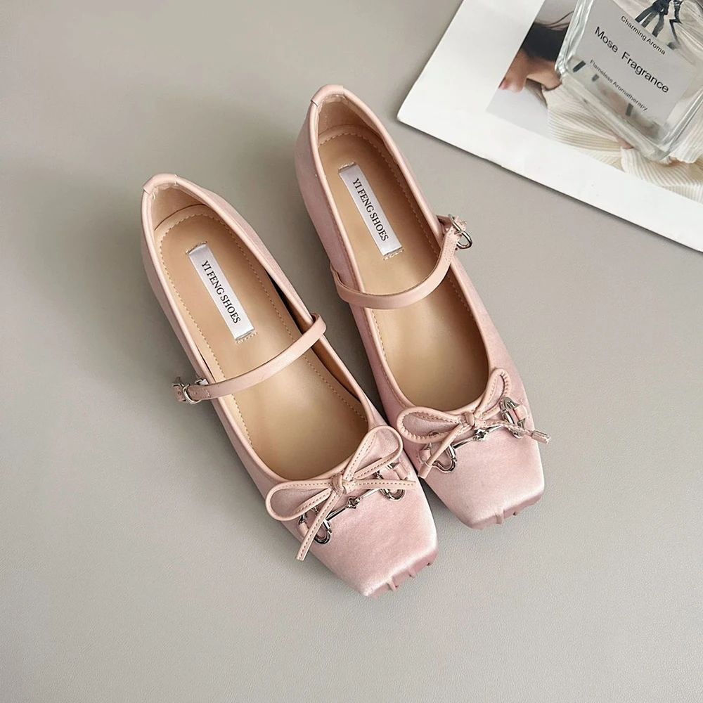 Nuevos y versátiles zapatillas de ballet de satén para Las - Main Image