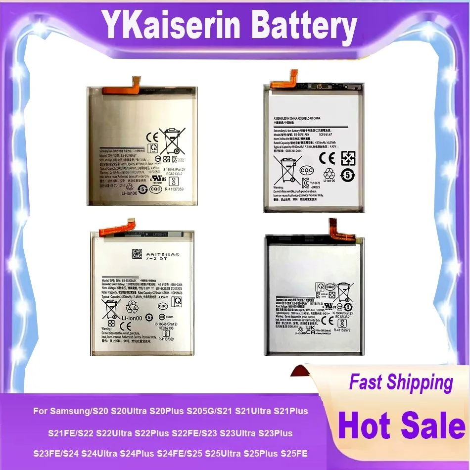 

Battery For Samsung Galaxy S20 S21 S22 S23 S24 S25/S20 S25 Ultra/FE/Plus 5G SM-G981U/J UW S936E Batteries + NO