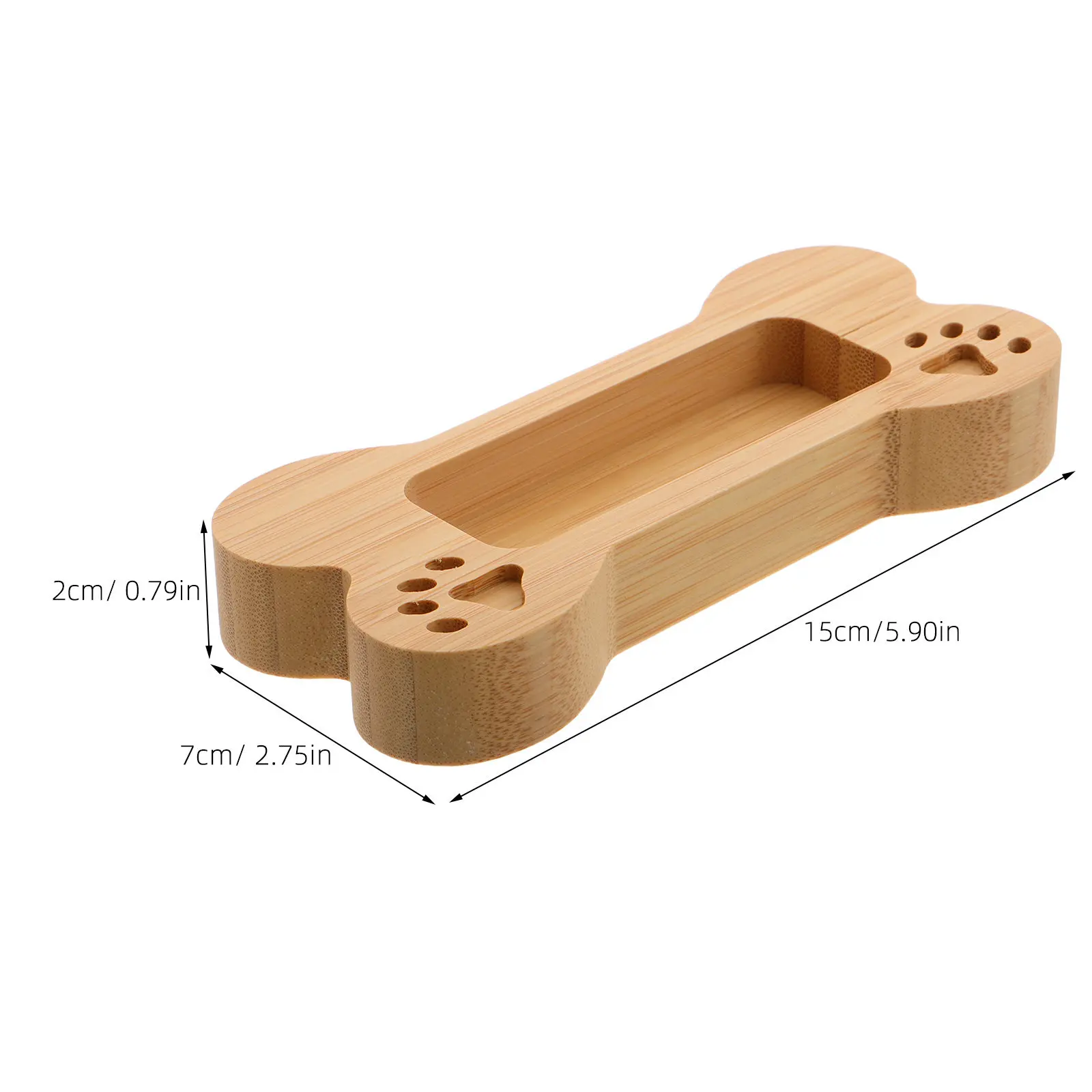 Card Case Wood Display Bamboo Desk Organiser Business Organizer Holder Desktop Stand