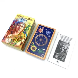 Cartas de Tarot con rueda de año, cartas de tarot de 12x7cm con papel manual, juegos de mesa, baraja de Tarot de 78 cartas