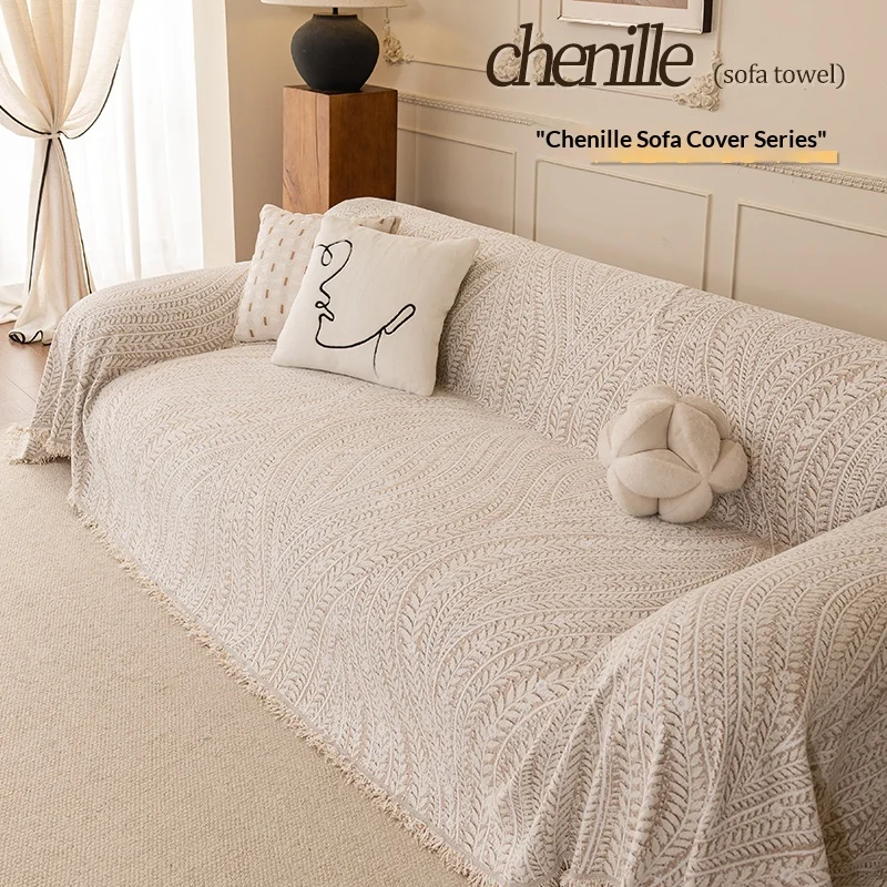 Vollschutz-Sofabezug Wasserdicht & Kratzfest Dicker Chenille-Bezug für 2/3/4-Sitzer Wohnzimmer