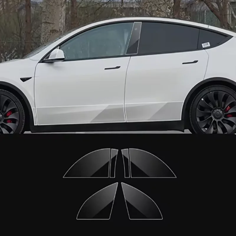 

For Tesla Model Y Juniper 2025 Front and Rear Door Corner Scratch-Resistant Film Protective TPU Film Invisible Car Clothing
