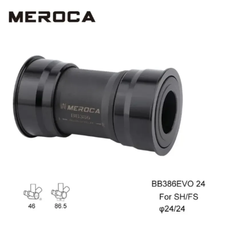 MEROCA Bicycle Bottom Bracket BB386 Press Fit Install Tool Steel Ceramic Bearing 24 30mm MTB Road Bike BB DUB For  Crankset