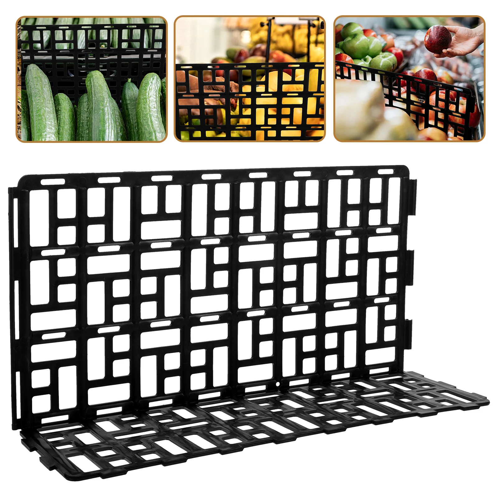 

Sturdy Reusable Supermarket Guardrail Fresh Food Display Rack Plastic Baffle Fence For Fruit Vegetable Shelf Organizer