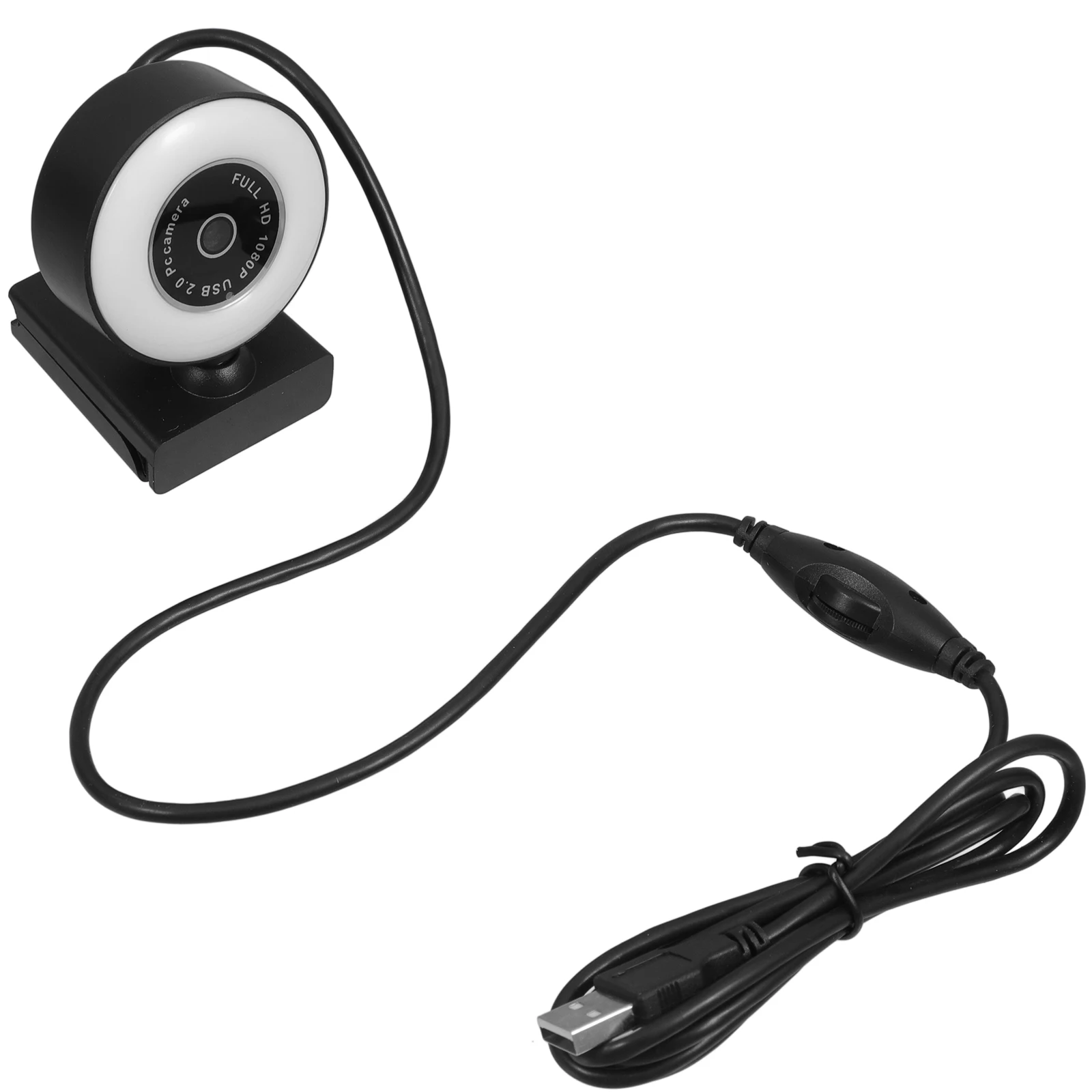 

High Definition Webcam Fill Light 1080P USB Computer Camera Live Streaming Noise Reduction Microphone Glass Lens Plug