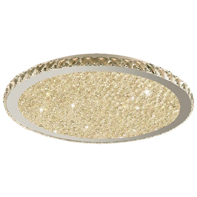 

RT Modern chandelier crystal family lighting LED lamp living room lattice round led Chandelier