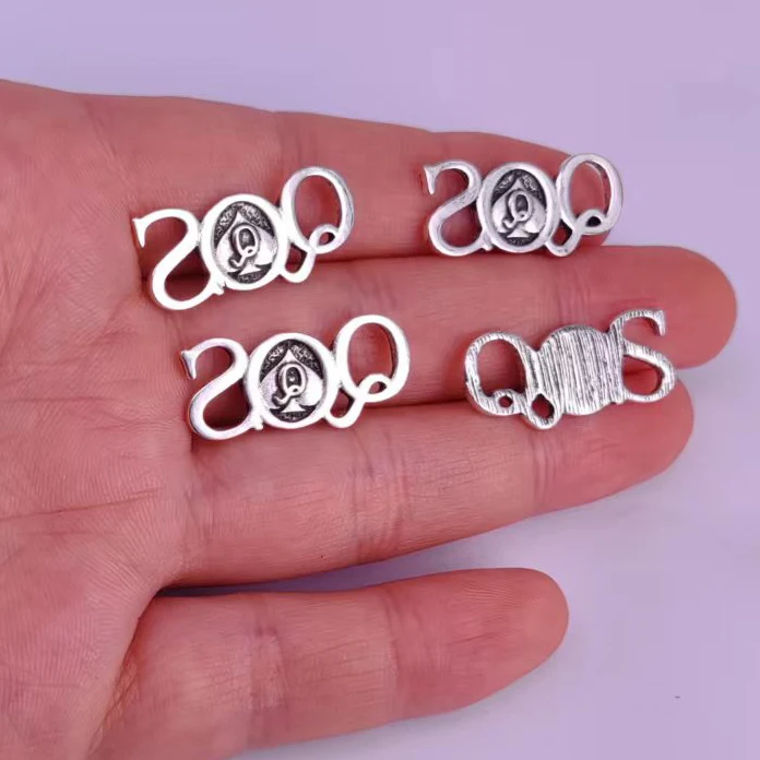 5pcs NEW Hot QOS spade Q pendant charm Gift For Women Men Accessories