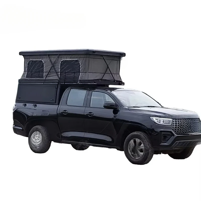 High Quality Customized Aluminum Hard Shell Pickup Rooftop Tent With Canopy Offroad Camping view 3