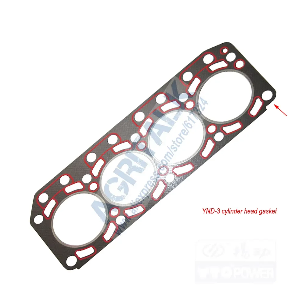 YND485Q-01002 , cylinder head gasket for Yangdong YND485-3, please check the gasket kit shape when order