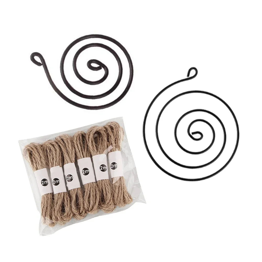 6/100/12 Pcs Hanging Air Plant Holder 2-meter Hemp Rope With Adjustable For Jute Ropes For Home Decor 5.4cm/9.5cm​ Garden Tools