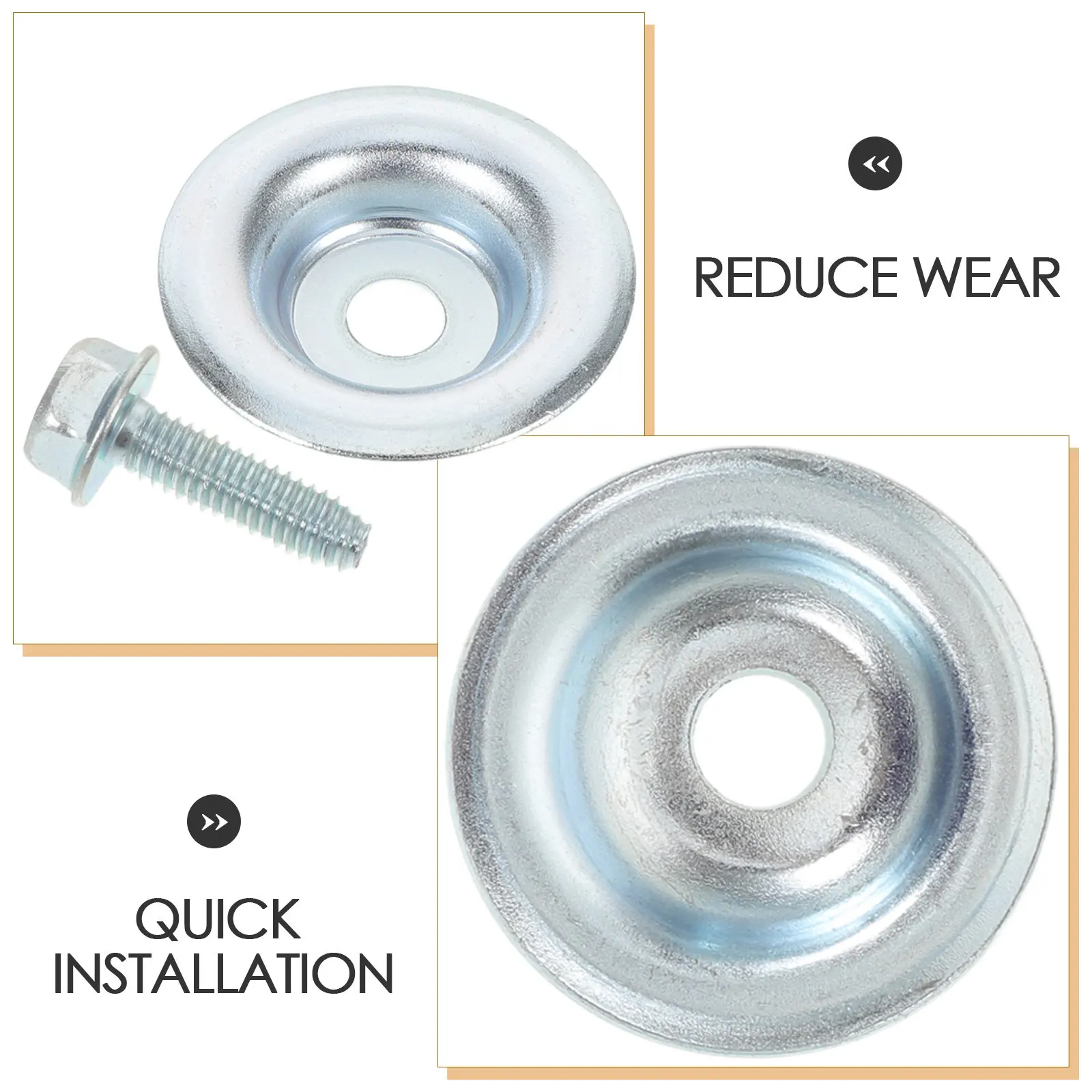 1Set Utv Skid Plate Hardware Kit Wear-Resistant Washers Bolts Heavy Duty Anti-Loosening Offroad Performance Utv Skid Plate