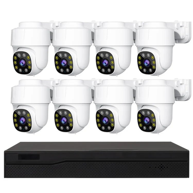 ShooCam IP66 4K 8MP Sistema de cámaras de seguridad Poe Cámara de red IP Sistema de cámaras Cctv Kit Nvr Poe de 16 canales