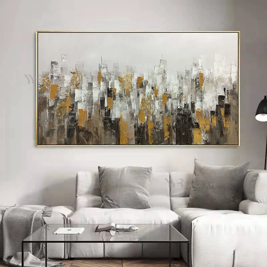 

Ручная роспись на заказ, картина маслом, современное абстрактное здание, настенное искусство, холст, постер, гостиная, спальня, ресторан, декор, изображение