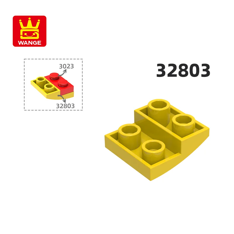 

Wange 32803 100 г/150 шт., изогнутый строительный блок 2x2x2/3 Moc, совместимый с кирпичом, детская игрушка «сделай сам»