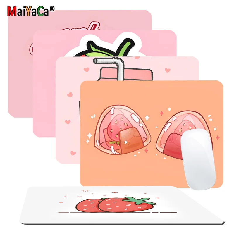 

Cute Strawberry Animation Mousepad Rubber Thickened Mouse Pad Gaming Keyboard Table Mat Office Supplies Room For PC Mouse Carpet