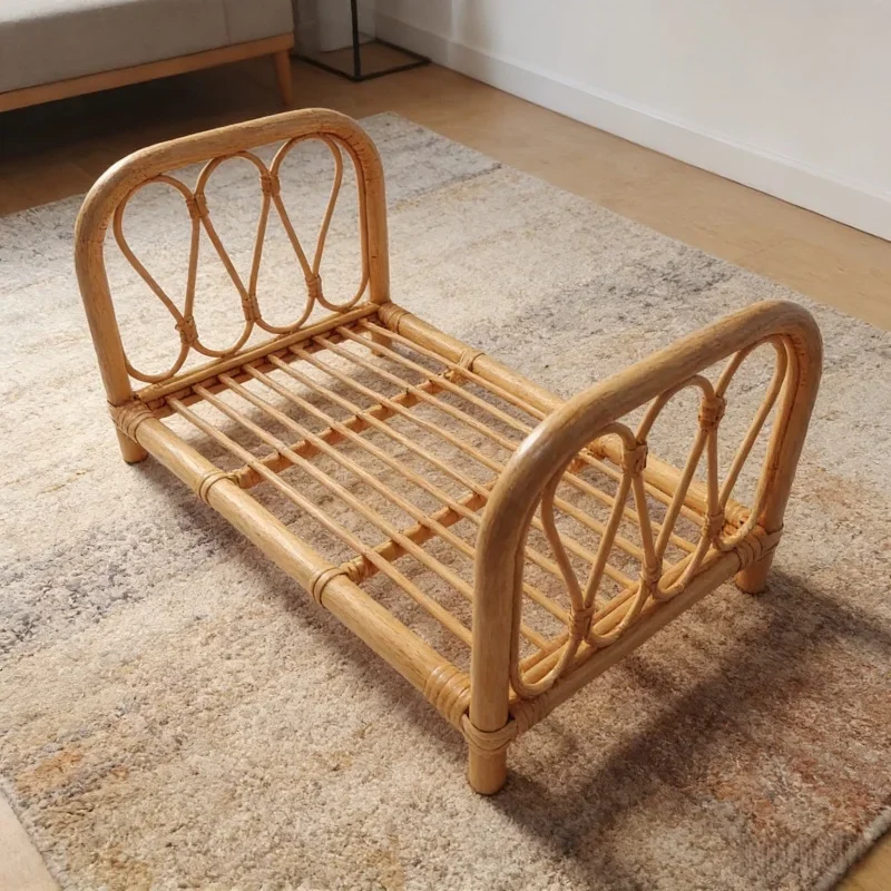 

Круглая кроватка из ротанга в ретро-стиле, реквизит для фотосъемки новорожденных, кроватка для позирования младенцев, аксессуары для студийной съемки, фон для фотосессии младенцев