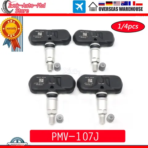 Für Toyota Corolla RAV4 Yaris Avalone CT200h RX350 RX450h Lexus 42607-33021 4260733021   PMV-107J 315 MHz TPMS Reifendrucksensor