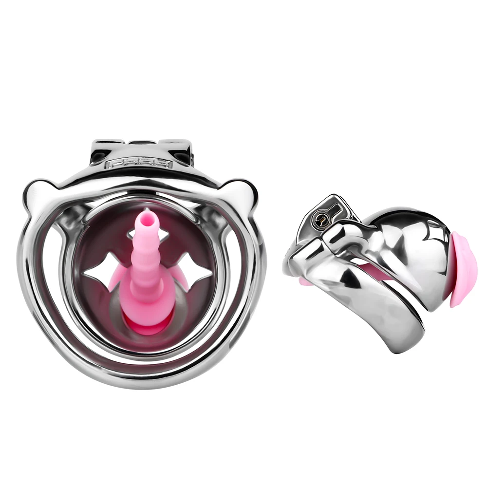 FRKO النيزك الجان سيسي قفص العفة الذكور مع انفصال سيليكون قسطرة الإحليل عبودية حزام SM ألعاب الجنس للرجل Ispozi #5