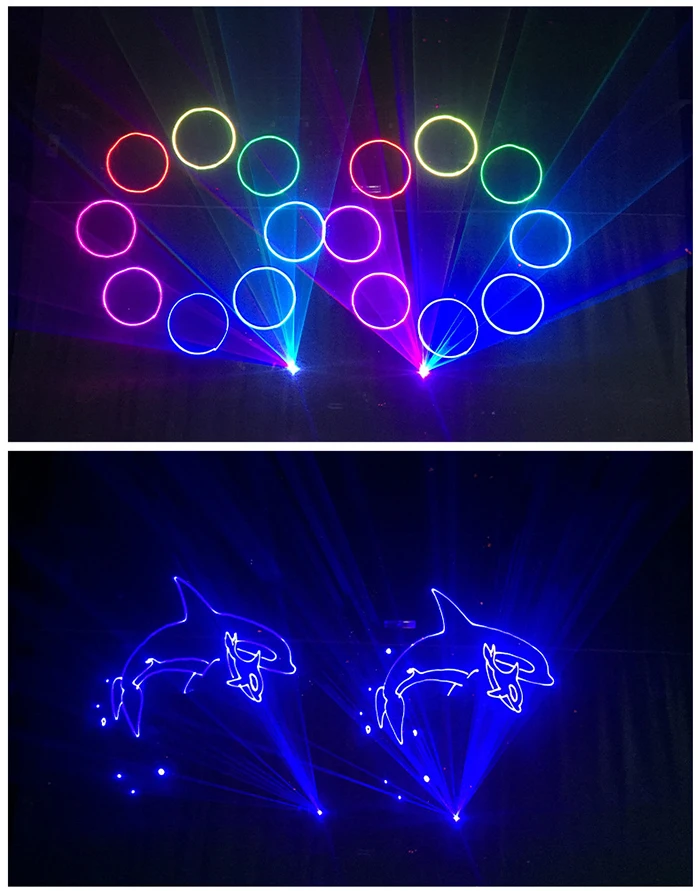 Outdoor-Laserlicht wasserdicht 10 W 15 W 20 W 3D-Animationsstrahlscanner RGB ILDA Laserprojektor DMX Weihnachtsbühnenlicht – Detail 7