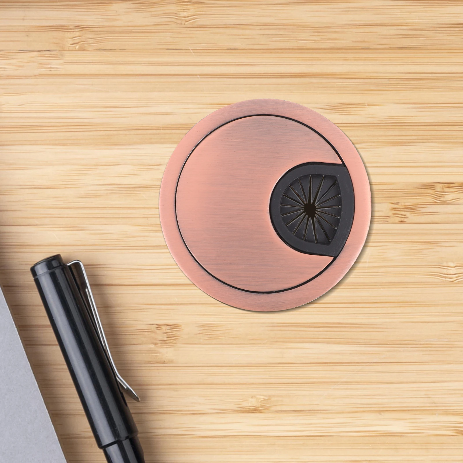 

3 Pcs Wiring Box Desk Cable Hole Cover Decor Countertop Cords Computer Wire Zinc Alloy