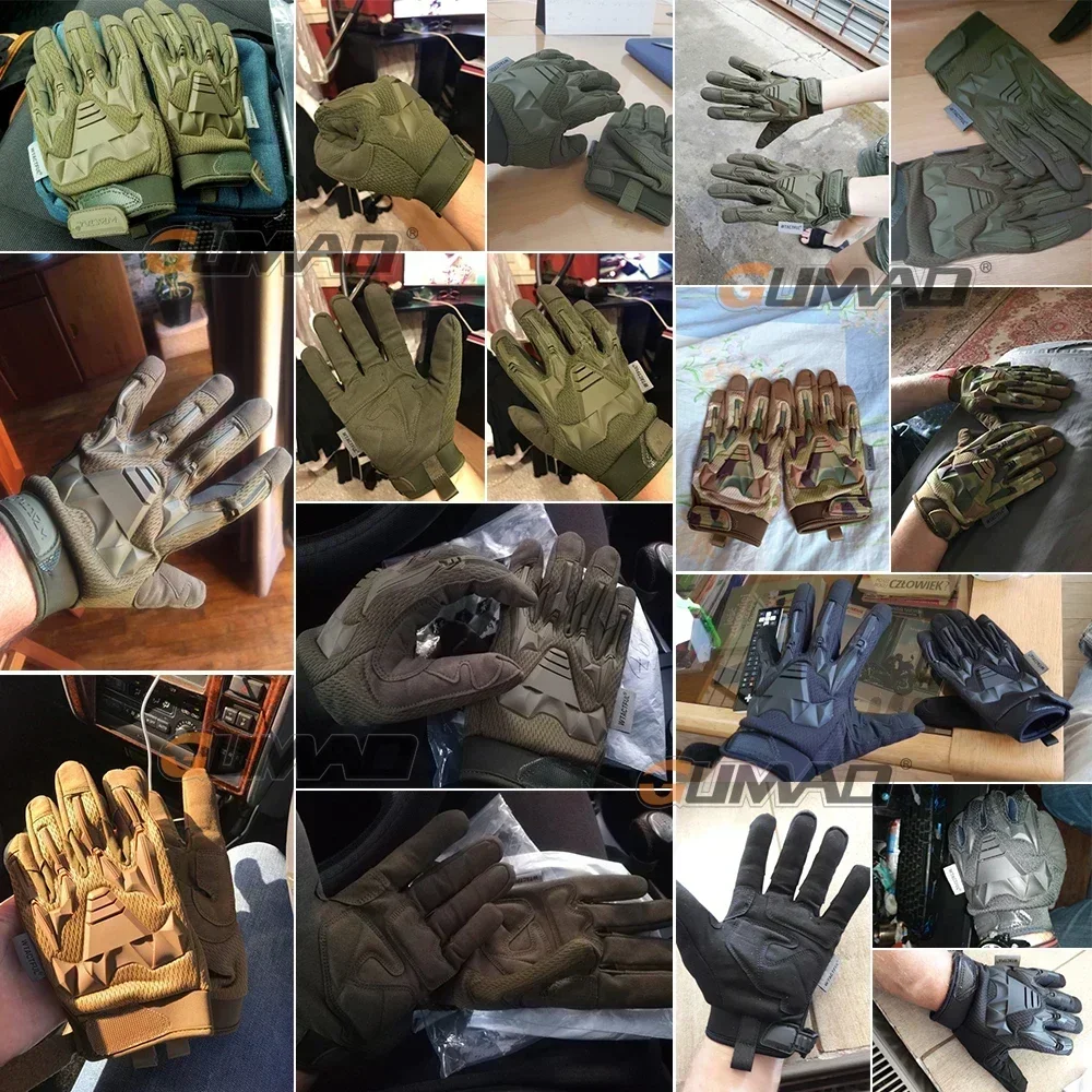 Guantes tácticos de camuflaje para hombre, caza al aire libre, senderismo, escalada, deportes, Camping, combate, antideslizante, ciclismo,