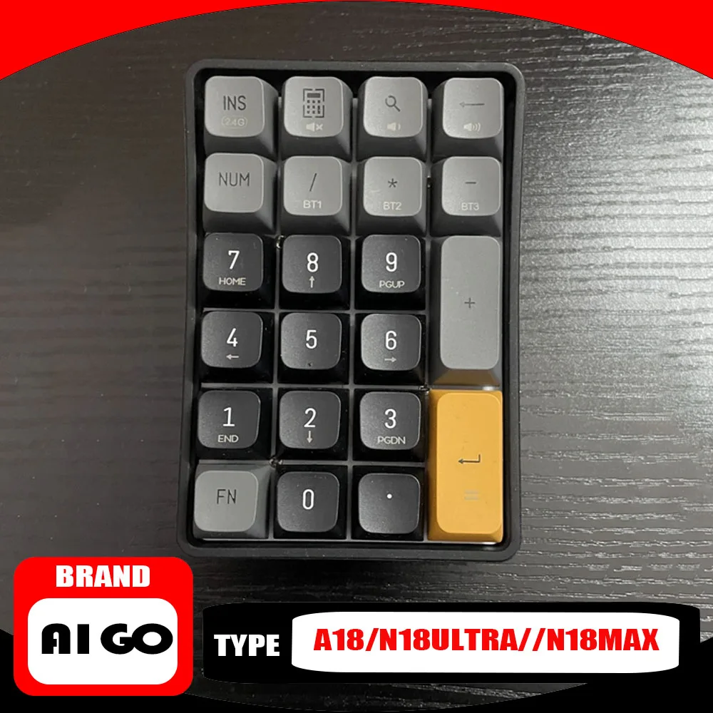 Aigo A18/N18ULTRA//N18MAX Wireless Mechanical Keyboard 2.4G Hot-swappable Charging Calculator Numeric Keypad Office Gifts