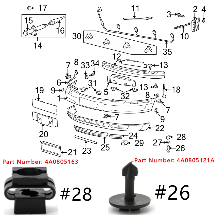 Under Engine Gearbox Cover Screw Fastener for VW Passat B5 for Audi A4 A6 Radiator Support Splash Shield Nut 8D0805960 8D0805121