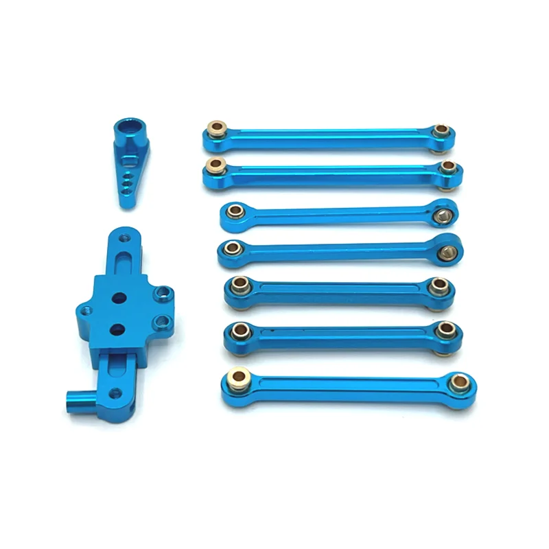 ترقية المعادن الثابتة قضيب التوجيه مجموعة سيرفو الذراع RC قطع غيار السيارات صالح ل WLtoys 124006 12423 12427 12428 RC اكسسوارات السيارات ﻿