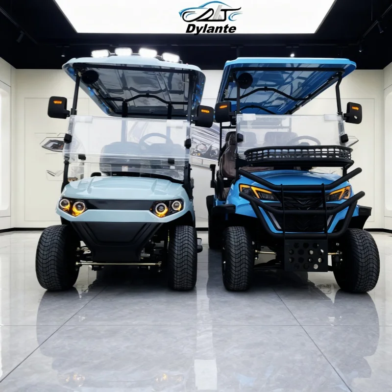 

6-местная электрическая тележка для гольфа CE 60 В, цены для взрослых, электрическая тележка для гольфа, кожаное сиденье с подголовником, боковое зеркало с поворотным светом