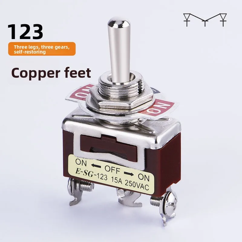 Copper Pin High Current Toggle Switch 2/3/4/6/8/9/12Pin Self Locking Rocker Switch E-SG-1321/1322/1021/1121/123/223