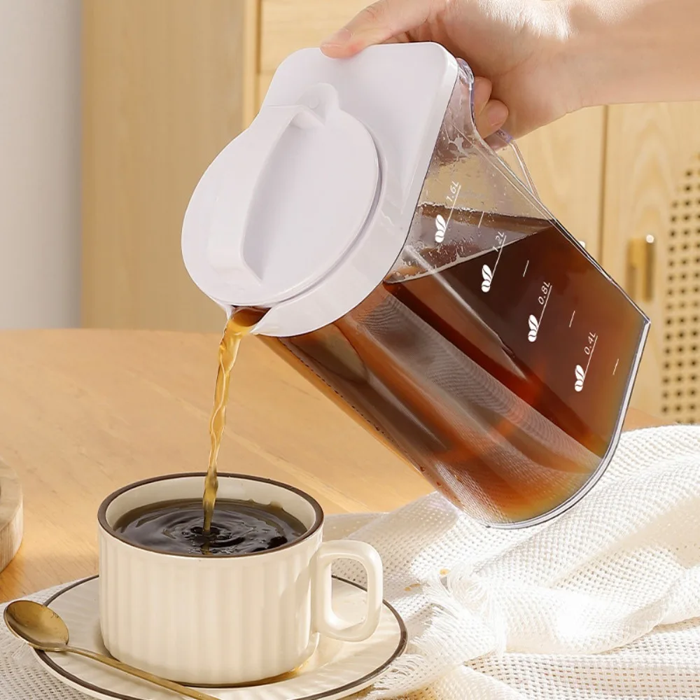 Large Capacity Cold Brew Coffee Pot Sealed with Filter Cold Brew Coffee Maker Transparent Leak-proof Cold Water Jug Party
