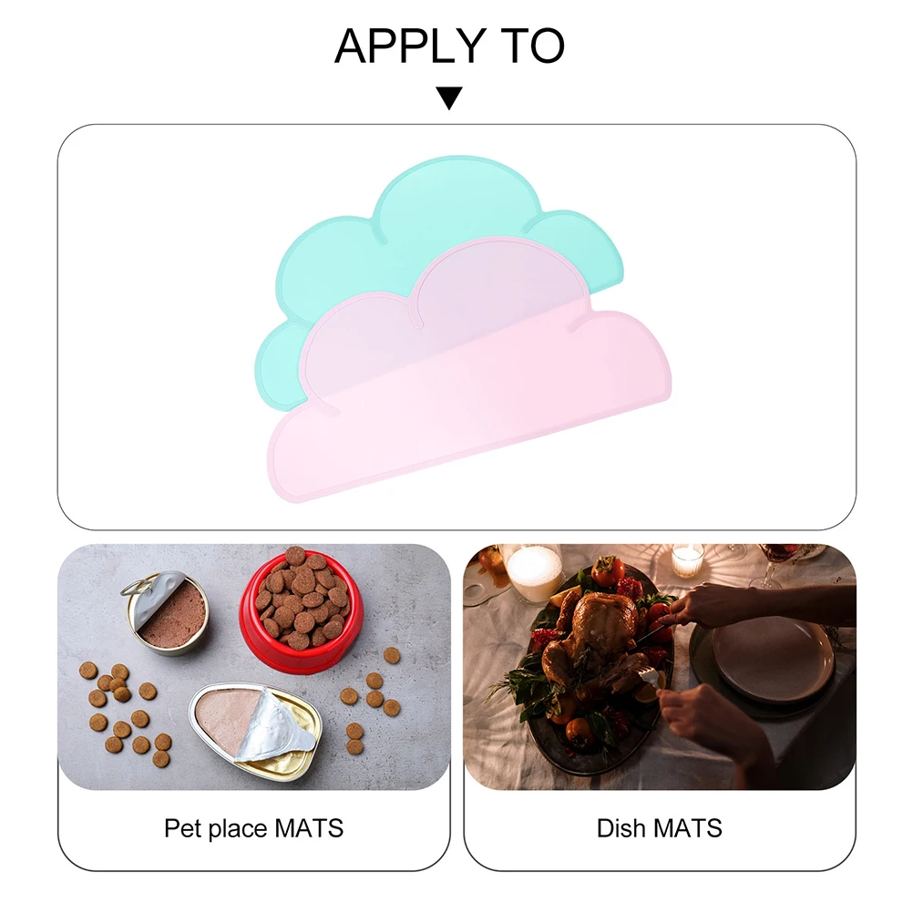 

4Pcs Silicone Pet Food Mat Puppy Feeding Placemat Non-Slip Reusable Dog Cat Bowl Placemat Practical Feeding Mat