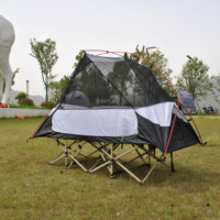 1 Person Camping Cot Tent - Waterproof 1-Person Off-Ground Cot Bed for Adults Portable Easy Set-up Tent Not Include the Bed