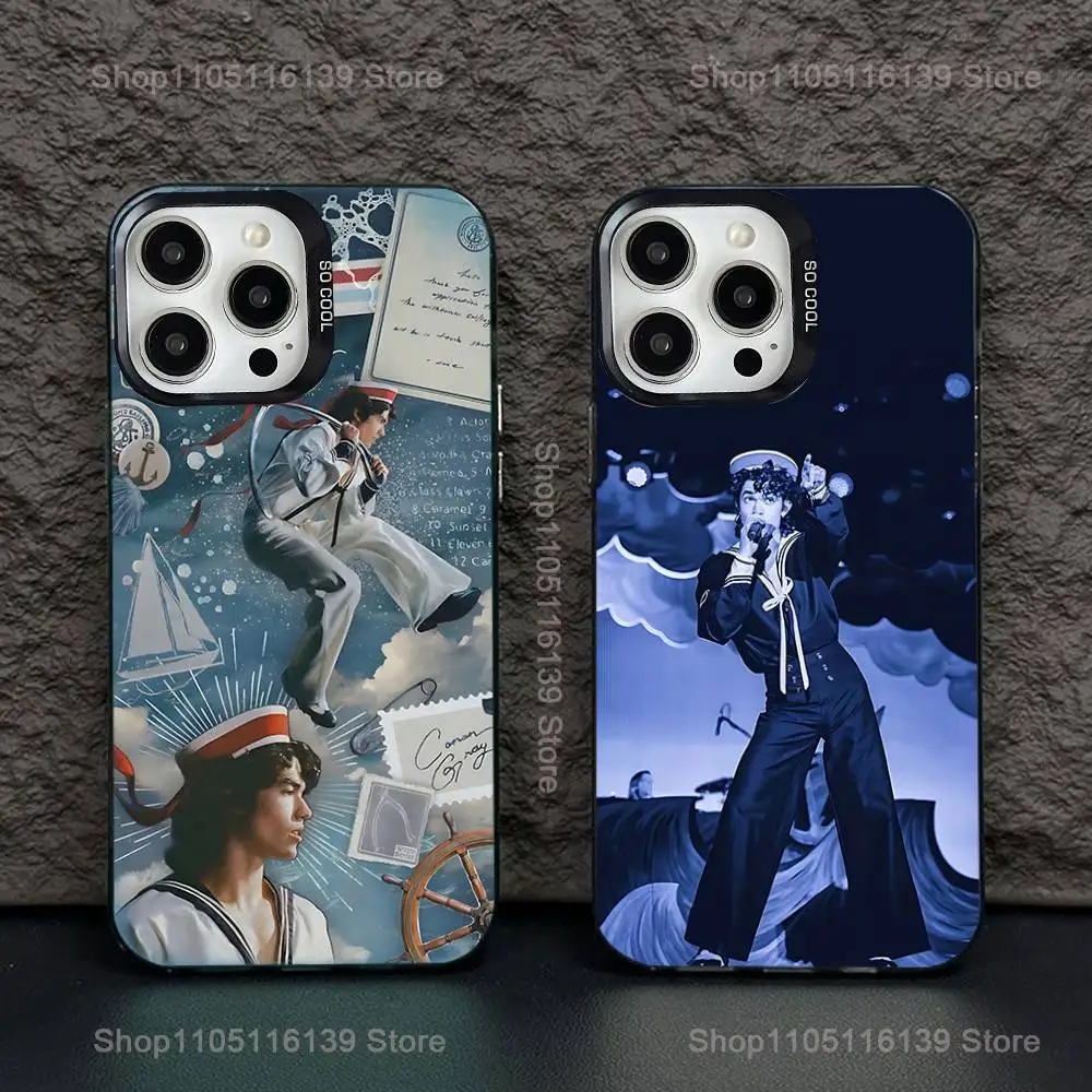 

C-Conan Gray Wishbone Phone Case For iPhone 16,15,14,13,12,11,Pro,XS,Max,Plus,Mini,SE Black Candy Matte Shockproof Cover