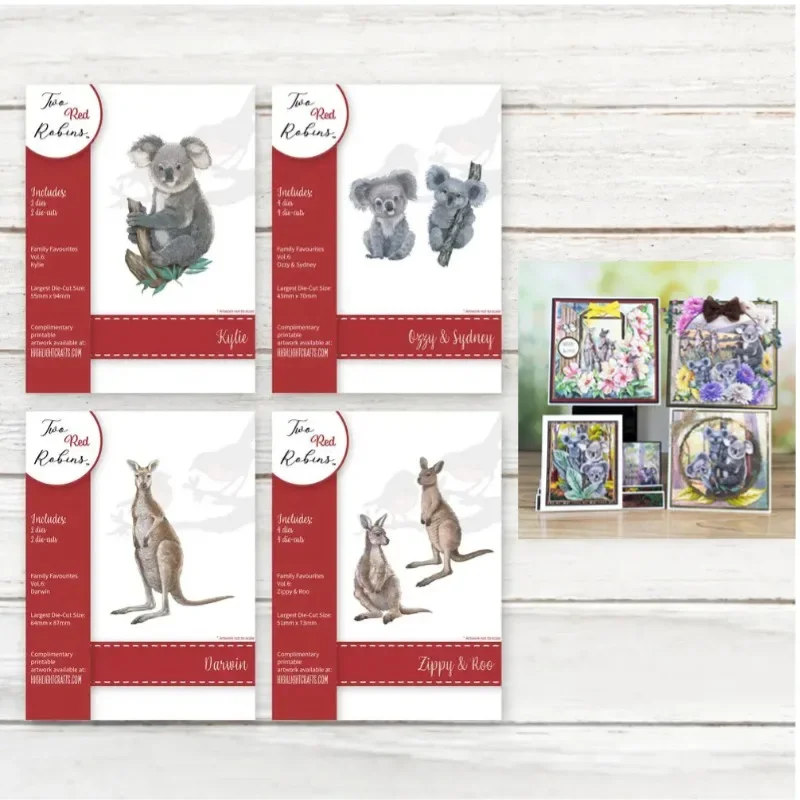 Cute 2025 New Hot family rabbit animal Koala background Metal Cutting Die Silicone Stamp Scrapbook Stencil Photo Album DIY Paper