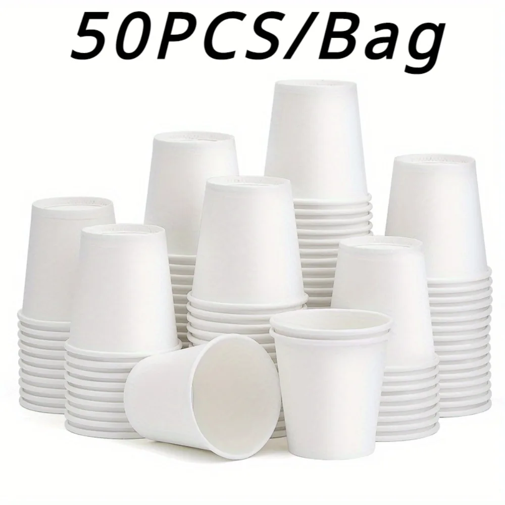 100/50PCS Disposable Small Paper Cups Supermarket Tasting Office Party Snacks Coffee Drinks Candies Hotel Mini Mouthwash Cups