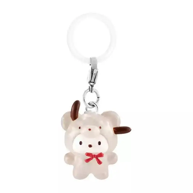 In Stock Bandai Twisted Egg Trio Character Bear Shaped Keychain Pendant Hello Kitty Pudding Dog Clown Fish Bag Decoration Toys - view 3