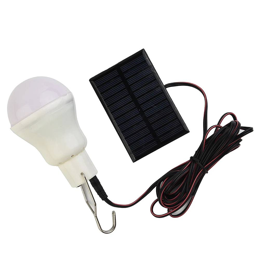 LED Solar Lamp 3W Power Light Portable Outdoor Camping Tent Fishing Bulb With Solar Panel & Metal Hook Home Garden Party Light