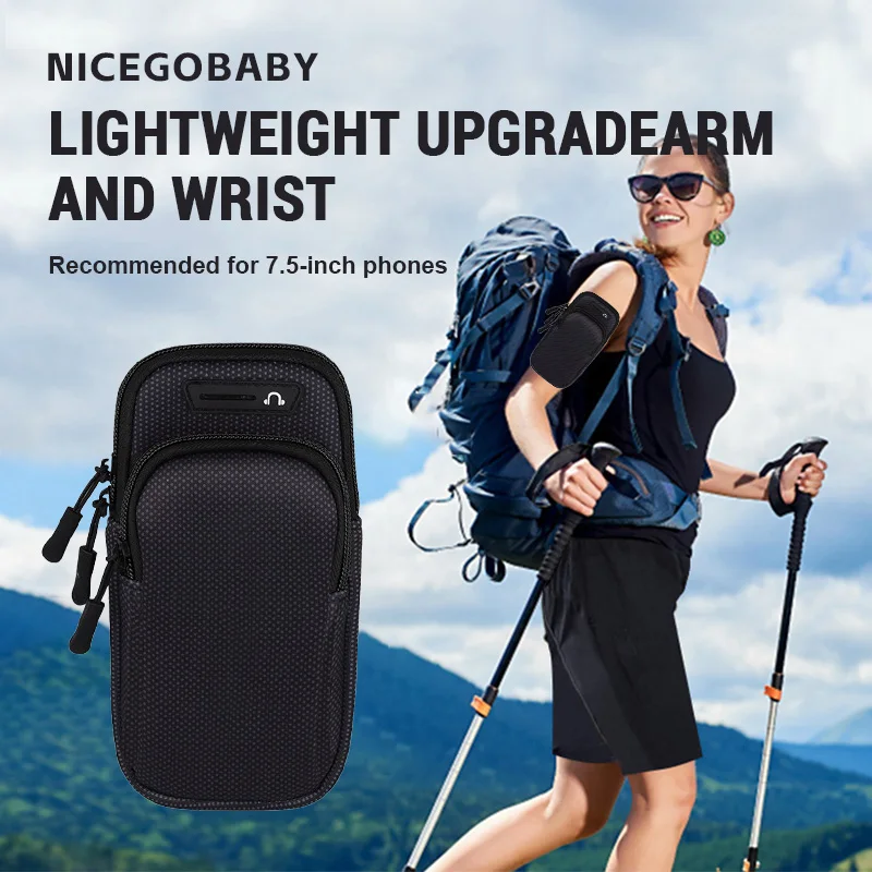 sports running bag Adjustable with gym jogging arm bag Running exercise Exercise bike hiking nicegobaby mobile phone storage b