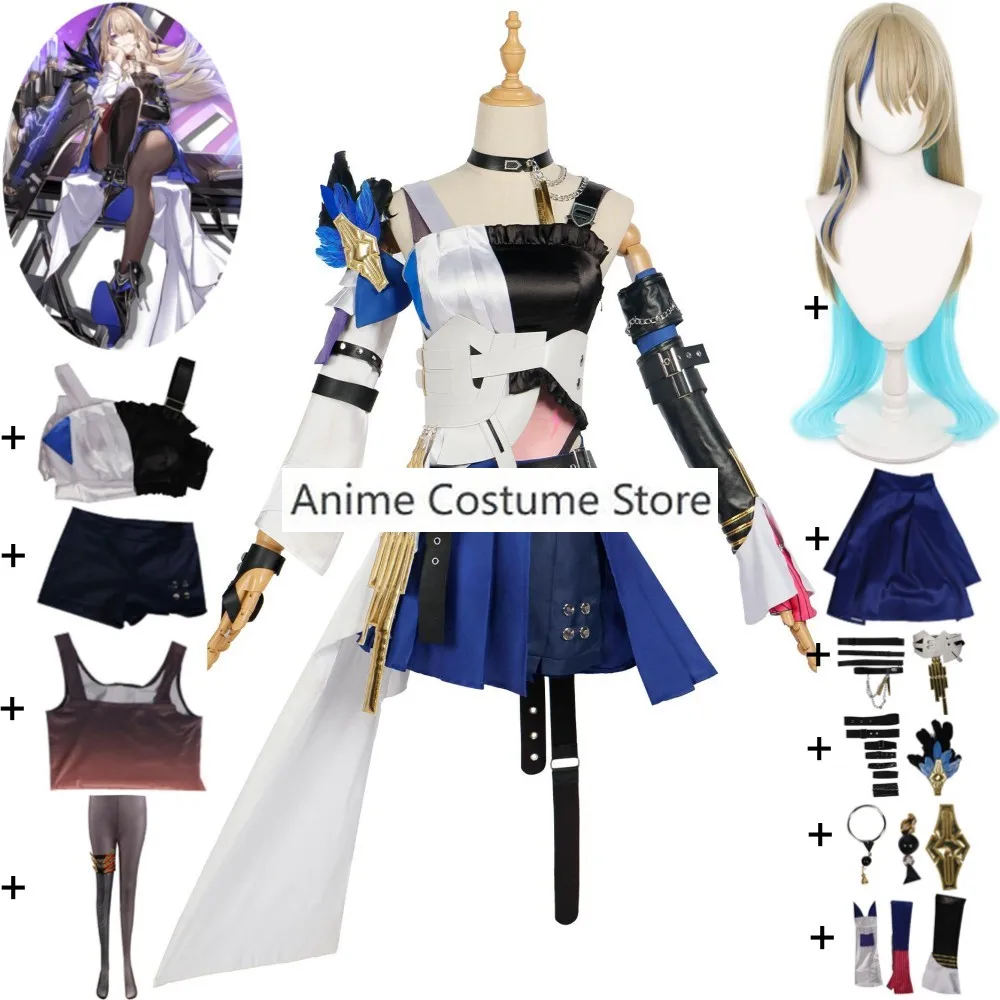 Game Honkai: Star Rail Serval Landau Belobog Cosplay Costume Wig Anime Sexy Woman Outfit Hallowen Carnival Party Role Play Suit