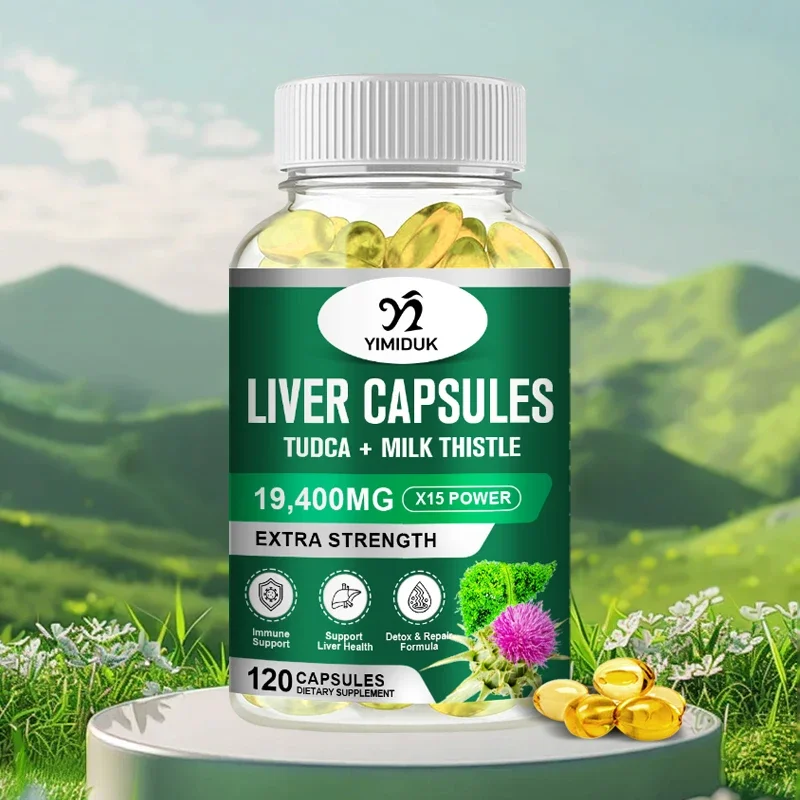 

Liver Capsules Alfalfa, Dandelion + Milk Thistle Liver Detox and Cleanse for Healthy Antioxidants and Detoxifiers