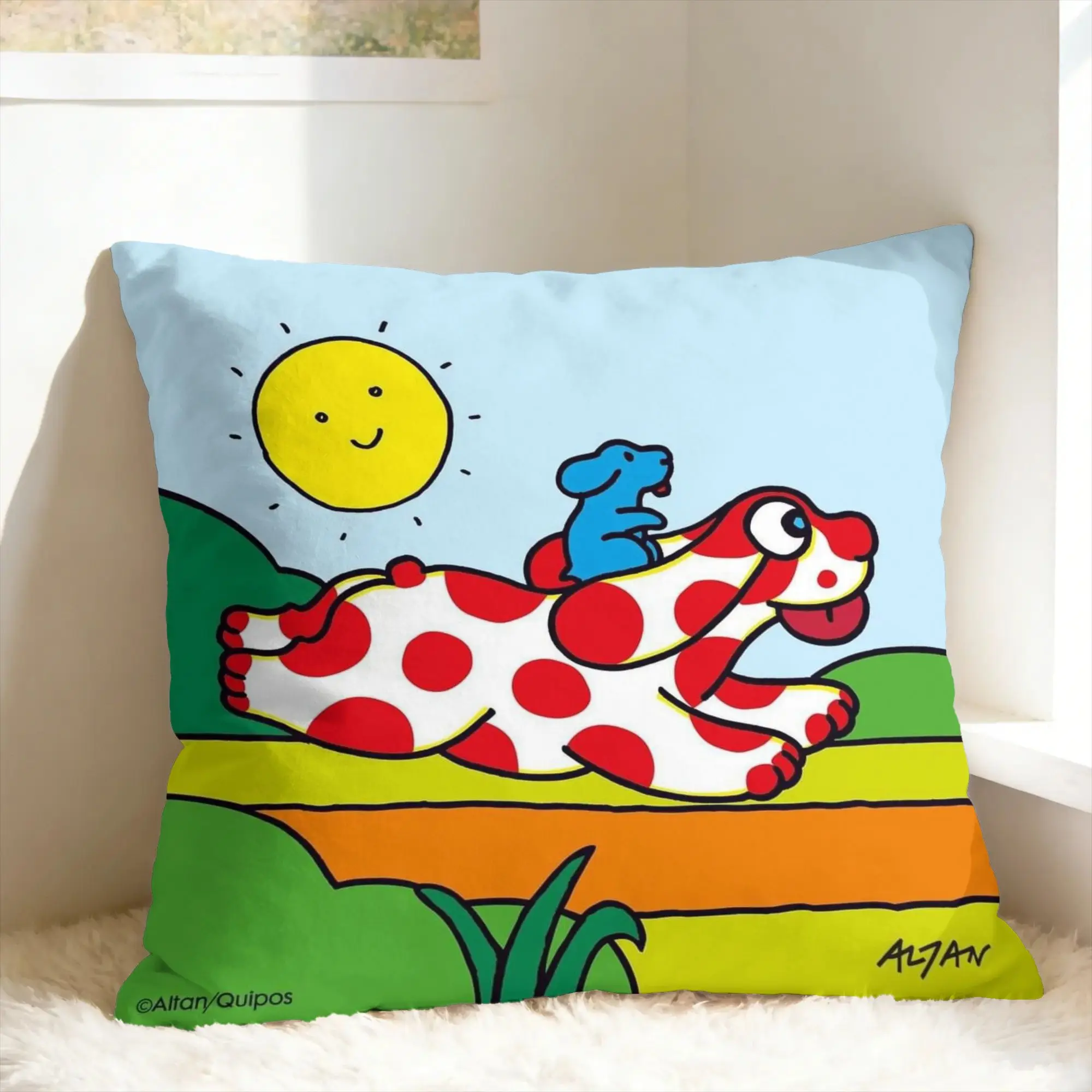 Cartoon La Pimpa Pillow Cover  Design Cushion Cover Kawaii Pillow Case For Sofa Couch Bed Living Room