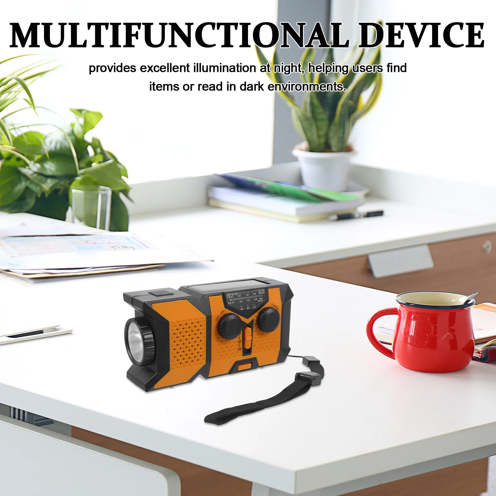 

Emergency Radio Hand Crank Multifunctional Power Bank Flashlight Portable Survival Camping LED Light Hand Crank Light