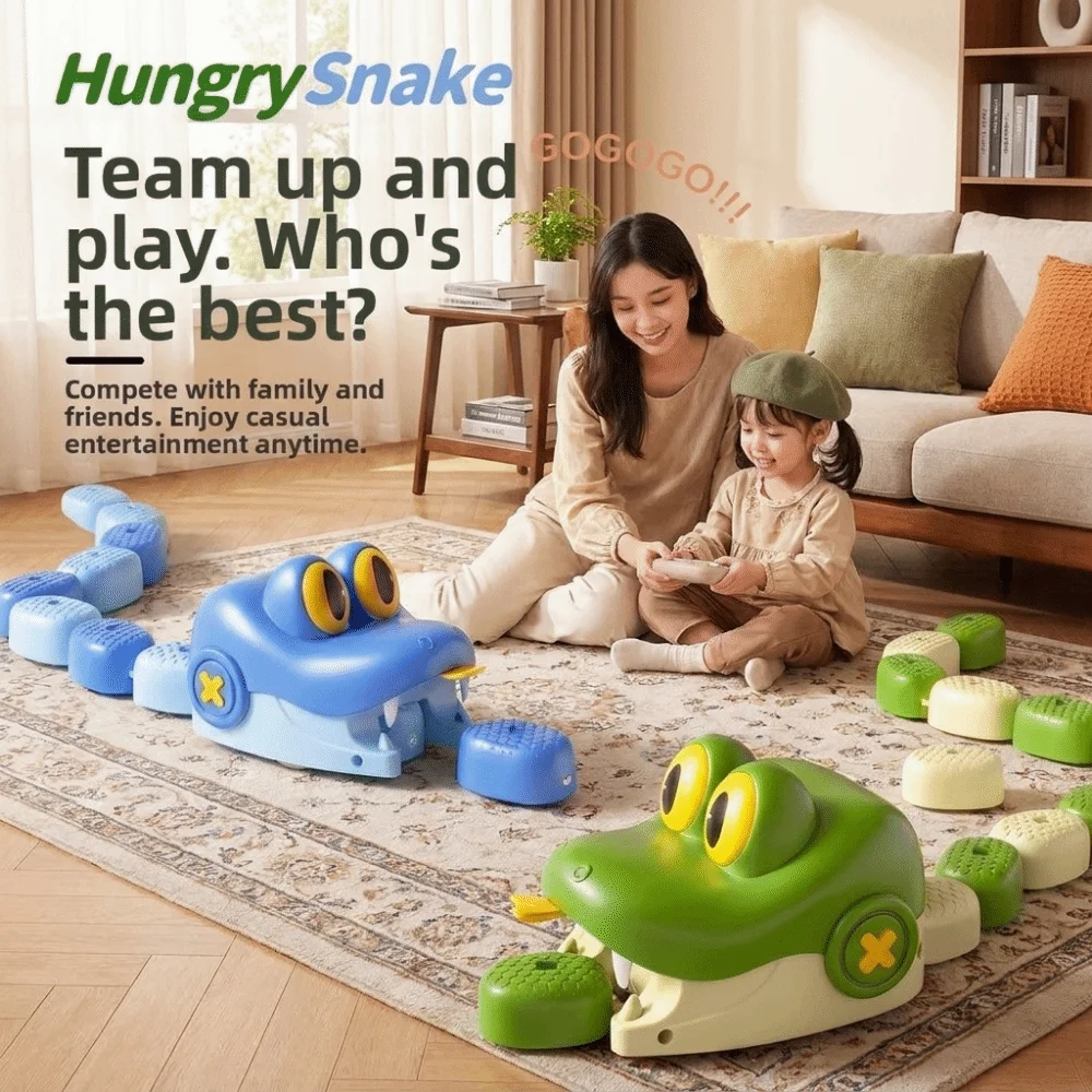 Electric Gluttonous Snake Car Toy Magnetic Rechargeable Remote Control Car Interactive 2 Players Magnetic RC Car Boys Toy