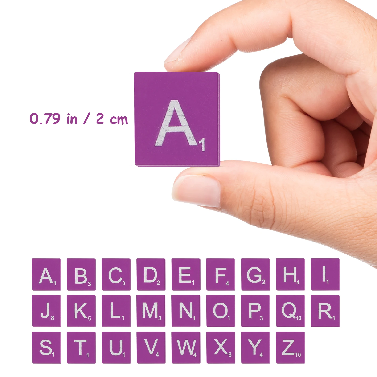 100pcs Blocks for Crafts Smooth Surface DIY Alphabet Puzzle Wood Chips Kids Toys Baby Learning Educational Game