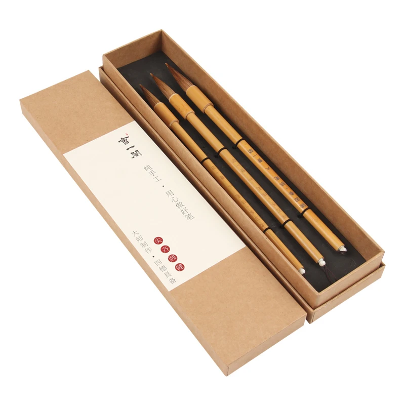 Chinese Painting Calligraphy Brush Pen Set Official Scipt Brush Seal Running Script Caligrafia Pen Watercolor Painting Brushes