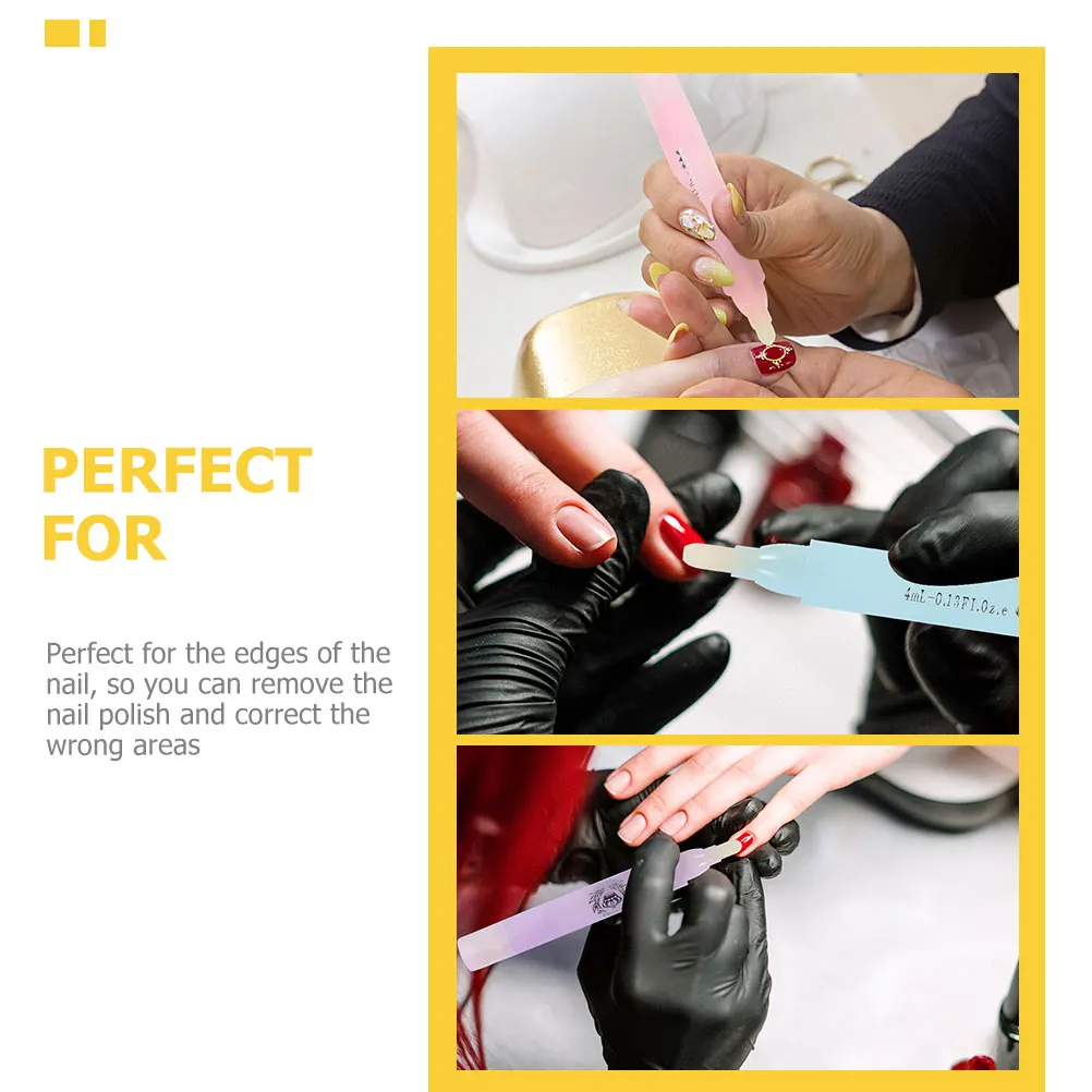 3 قطعة أقلام مزيل طلاء الأظافر إعادة الملء أدوات مانيكير مسمار الفن تصحيح القلم حواف الأظافر تنظيف القلم مانيكير العرض #1