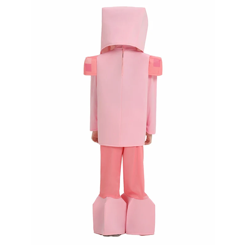 Game Green Blocks Crawler Boy Fancy Dress Up 2024 New Arrival Girls Pink Pig Halloween Costume For Child