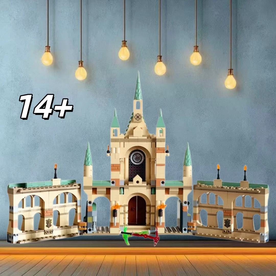 

Creative magic castle building blocks Modular battle scene model assembly educational toys Holiday Gifts